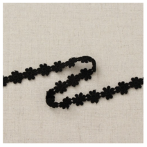 코하스아이디 쁘띠 미뇽 코튼 레이스 테이프, 블랙., 2개입