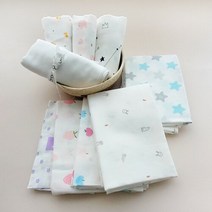 무루 땅콩기저귀 [무루]소프트 사각 천기저귀 5장(목욕타올겸용), 상세 설명 참조, 종류:라벤더왕관