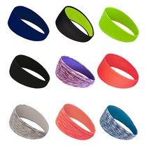 와이드 쿨 스포츠 기능성 헤어밴드 땀흘림 방지, 와이드 쿨 헤어밴드 네온오렌지