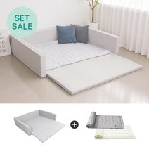 베베끌레르 끌레르 범퍼침대세트(미디움size+맞춤형패드), 미드그레이, 연베이지