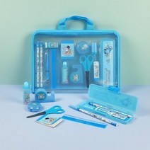종합 지퍼화일 문구세트 선물 초등학생 학용품 블루, 단품