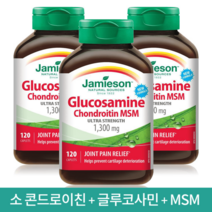 소연골 콘드로이친 1200 글루코사민 MSM 식이유황 120정 3병 효능 분말