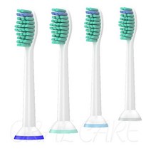 필립스 브러시 헤드용 전동 칫솔 헤드 HX6014 4 개 HX6013 HX6930 HX6730 HX6530 HX9023 HX9342 소니케어 R710 RS910, 4PCS