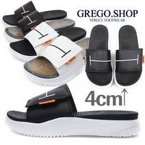 그래고 남여 슬라이드 슬리퍼 젤리쿠션 4cm 키높이슬리퍼