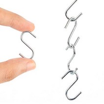 알루미늄 에스자고리 행거 미니 S자고리 후크 20개입, 실버