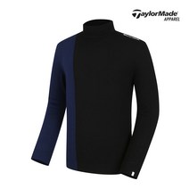 [테일러메이드]남성 세로 컬러 블록 배색 하이넥 울 니트 TMSHJ4930-199