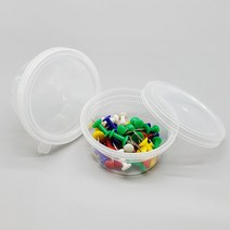 투명 원형 슬라임 용기 플라스틱 원통 소분 미니 클레이 보관 공병 다용도 캔디 비즈 악세사리 케이스 부품 압정 문구 수납 휴대용