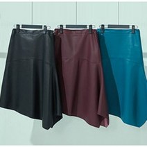 로보 이태리 램스킨 언발란스 스커트