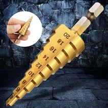 소형 탁상 밀링머신 서프파이프 선반가공 탁상바이스 밀링기 4-32mm hss 티타늄 코팅 스텝 드릴 비트 드릴 전동 공구 나무 구멍 밀링 커터 고속 금속 콘, 4-22