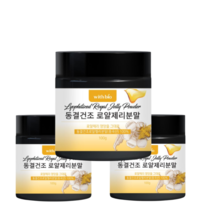 로얄제리효능 로열젤리 파우더 생로얄젤리 먹는법 하이드록시데센산, 3개묶음(300g)