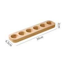 비산 방지 나무 계란 보관함 보호 로그 트레이 주방 정리함 액세서리 도구 용기 가정 장식, 6 holes