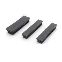 각파이프스테인레스 스틸 발 패드 직사각형 플라스틱 파이프 플러그 튜브 캡 커넥터 30x70, 07 40x100mm