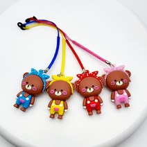 [캐디천사]리본곰 골프티걸이 4종/캐디용품 골프악세사리 티꽂이 골프용품, 선택1. 리본곰(고무링) 4종 1세트