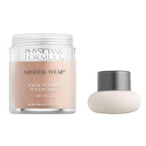 피지션스 포뮬러 Physicians Formula Mineral Wear 탈크 프리 루즈 파우더 SPF 16 크리미 내추럴 피부과 테스트 완료 임상 완료 319328, 1- Translucent Light