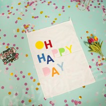 여신케이크토퍼 오 해피 데이 배경천 광목천 생일 파팅용품 장식