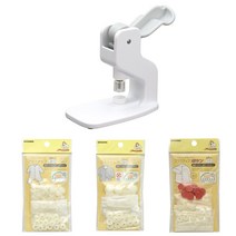 KIYOHARA 산코코 탁상 프레스 플러스 냅 3봉 세트 13 mm오프 화이트 12 세트 9 mm 오프 화이트 20 세트 11.5 mm 레드 10 세트 SUN1594VI