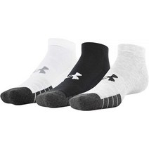 Under Armour 성인용 테크 로우 컷 양말 스틸 M 여러 색 3 켤레, Large