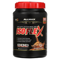 ALLMAX Isoflex 순수 분리 유청 단백질(WPI 이온 입자 필터) 캐러멜 마키아토 907g(2lbs), 초콜릿땅콩버터, 42524g