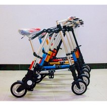 체인없는 자전거 미니벨로 8인치 경량 가벼운 접이식, 레드