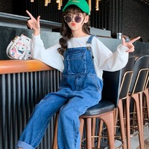 슈슈아리 스토리 데님 멜빵 2종세트 주니어아동복 여아 초등여아 초등학생 맨투맨