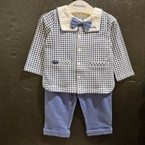 압소바 봄세일~깨끗한컬러에 단정한 남아면상하복세트~탈부착가능한 보타이까지~신축성 좋은 면소재라 아이한테 편안해요~정장으로 평상복으로 다 입히기 좋아요