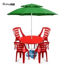 야외 파라솔 테이블 편의점의자 파라솔받침대, 08.라탄 테이블(원형)