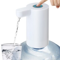미니 가정용 먹는 생수 온수디스펜서 냉온수기 생수통 정수기물병 펌프 USB 충전 자동 전기 물 디스펜서 병, 01 white