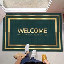 웰컴 WELCOME 매트 입구 발판 현관 업소용 입구 러그 어서오세요 발매트, 횡판(멜로그린) + 60x160cm(가로판)