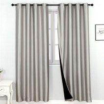 암막커튼 거실 방한 가림막 가리개 실버 그레이 인조 실크 정전 커튼 침실 창 치료실 darkening white tulle 용 단열