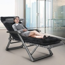 블랙 핑크 체크 낮잠용 휴식용 회사 침대형 의자, J