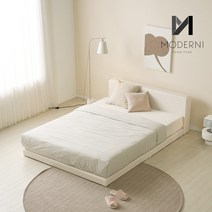 모더니가구 크리미 저상형 침대 SS/Q, 11cm, 밀크