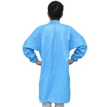 방진복 작업복ESD 남성 작업복 공장 아울렛 정전기 방지 안전 청정실 의류 방진 긴 보호 슈트, 01 파란_02 M