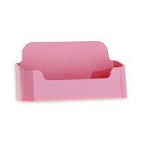 SOURCEONE.ORG 프리미엄 아크릴 명함 및 기프트 카드 홀더, Pink