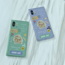 [바보사랑] [호환용] 쿨쿨잠 굿데이러브버니4 아이폰큐브케이스, 기종선택:아이폰6플러스/6S플러스 / 디자인선택:민트, 상세 설명 참조