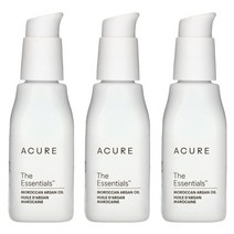 (3PACK)Acure 아큐어 더 에센셜스 모로칸 아르간 오일 MOROCCAN ARGANOIL 1 fl oz(30 ml), 3PACK, One Size