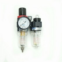에어 레귤레이터 수분분리기 AFC2000 1 4 포트 공기 소스 처리 장치 FRL 조합 필터 조절기 및 윤활제 187538, 05 with 10mm fittings