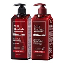 밀크바오밥 센서티브 다마스크로즈 샴푸 500ml 1개+트리트먼트 500ml 1개, 1세트