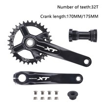 104BCD 170/175mm XT 크랭크 MTB 세트 32/34/36/38/40/42T 좁은 와이드 체인 링 산악 자전거 스프로킷 휠, 175mm, 32T Set