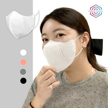 삼진메디올 3D 입체 새부리형 마스크 성인용 대형 중형 귀편한 위생적인 개별 포장 1매, 블랙