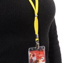 신입사원 명찰줄 직원연수 체육대회 어린이 고등학교 학생증, 색상, 노랑