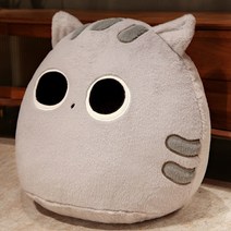 경단인형 귀여운 노란색과 검은색 고양이 만두 베개 소파 쿠션 플러시 장난감 인형 용 헝겊 인형, A.10cm 펜던트, B.밝은 회색