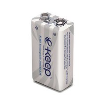 e-Keep 렉셀 9V 충전지 1000회 충전이 가능한 9V 충전지, e-keep 9V 화이트 1개