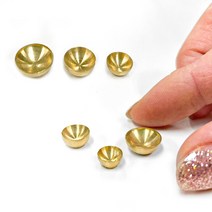 방짜 황동 그릇 레트로 인테리어 소품 장식 미니어처 납골당 제사상, 1번 방짜 종지 3종세트