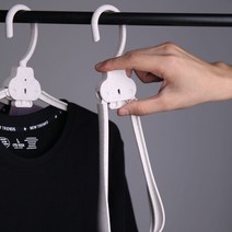 퍼니싱굿즈 원터치 접이식 옷걸이 접었다폈다 목늘어남방지 아이디어옷걸이, 1개