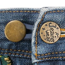 꽉끼는 청바지 허리 늘리기 쉬운 허리조절 셀프수선 2단 고리연결 요술단추, 8매직단추 골드스타