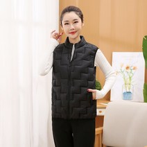 빅사이즈 중년 패딩 면 조끼 여 가을 루즈핏 숏 차이나 재킷 엄마 조끼69212