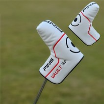 골프 아이언커버 헤드커버 골프 채 커버 골프 클럽 커버 나무 볼 캡 보호, 화이트 스트레이트 푸시로드 커버 자석