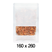 팩플러스 화이트창C(지퍼형) 160x260 100매 / 네모창지퍼백 / 화이트지퍼백 / 포장지퍼백 / 포장봉투