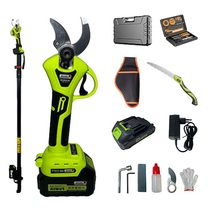 [카멜스토어] 충전식 전동 전지가위 무선 전정 고지 나무 가지치기 21V 풀세트, 50mm플래그쉽 배터리2개+연장대