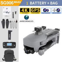 SG906 MAX2 전문 촬영용 플라이 드론 4K HD 카메라 3축 짐벌 4km 레이저 장애물 회피 5G WiFi FPV Dron RC Quadcopter, 4K 1배터리